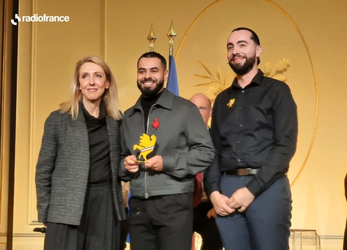 Sibyle Veil, Présidente-directrice générale de Radio France, a remis le Prix Radio France à Wassim B